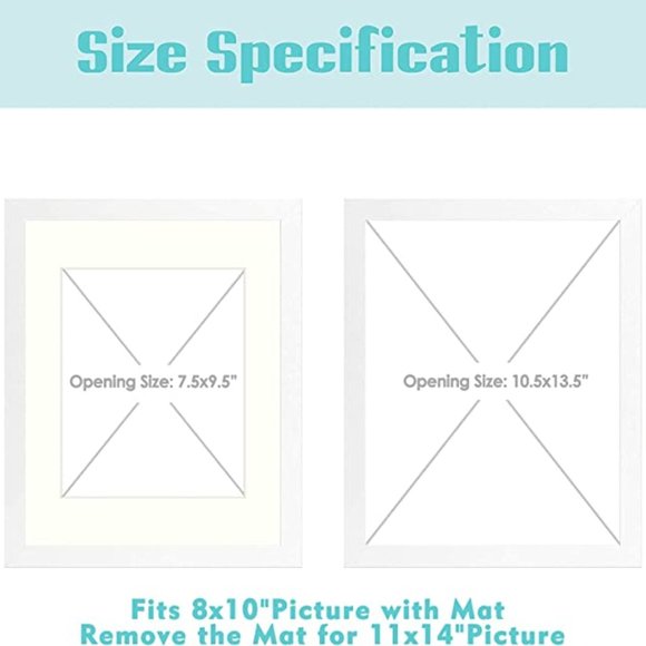 BRAND NEW Frametory Set of 6 - 11x14 White Picture Frame Made to Display 8x10 - Picture 3 of 8